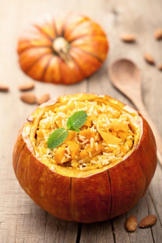 Menù di Halloween - Risotto alla Zucca e Croste di Parmigiano